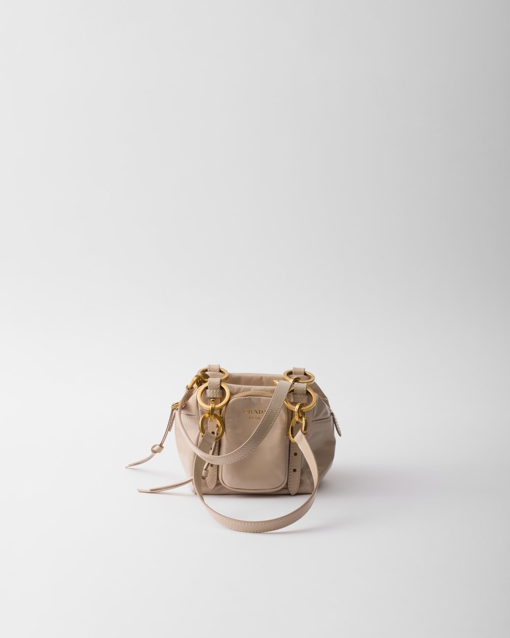 Prada Dangle Leather Top-Handle Mini-Bag - Image 1